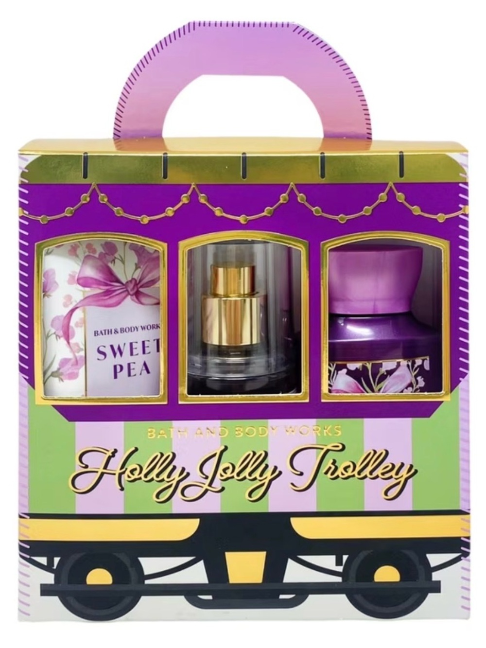 Bath & Body Works Sweet Pea Trio set - Body Cream Fragrance Mist, Body Wash